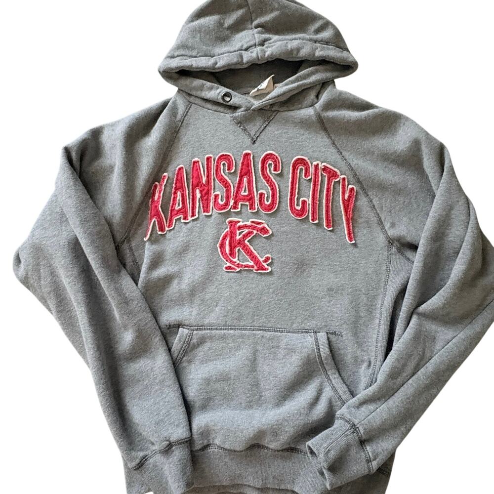 Blue 84 Women’s Small Kansas City SOFT Hoodie Y2K Fitted Sweatshirt TAILGATE